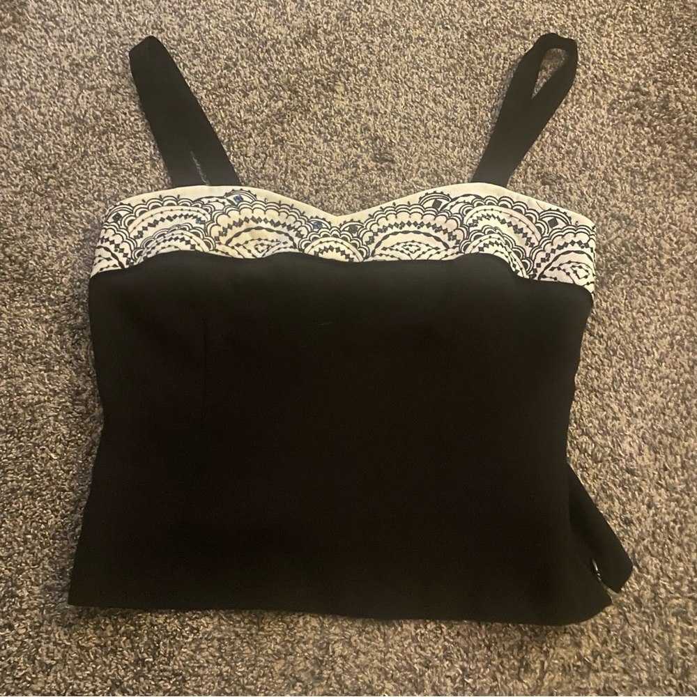 Black and White Women's Top from Tahari ASL Size 10